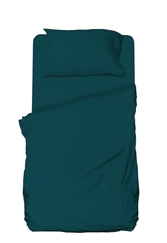hermet Set Lenzuolo Una Piazza e Mezza Microfibra, Ottanio, Completo Letto, Lenzuolo Sopra, Lenzuolo Con Angoli, Federa, Winner