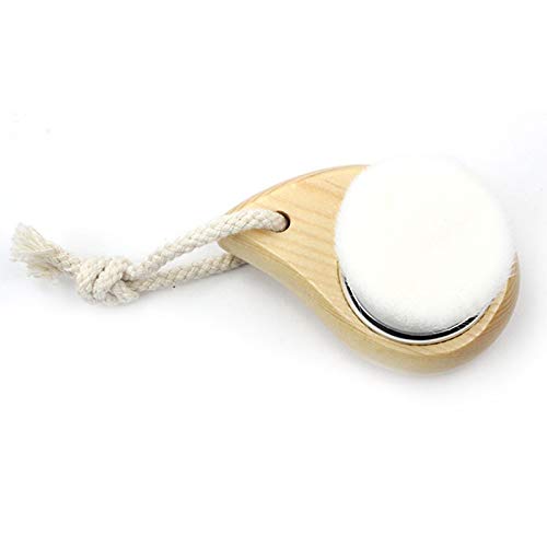 CAIONPLE Cepillo de lavado facial de pelo suave carbón de bambú cepillo de limpieza facial masaje poros limpiador de cara belleza cuidado de la piel herramientas de limpieza plata