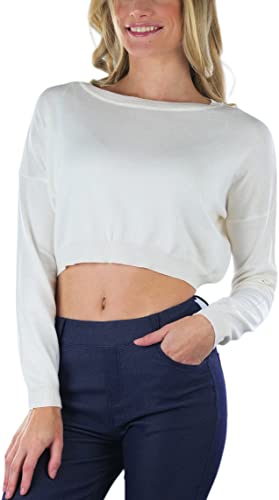 Image of ToBeInStyle Women's Long Sleeve Cropped Sweater