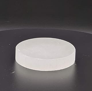 Selenite Charging Round Disk Crystal Charging Plate Selenite Slice Charging Plate Charge Crystals (7 cm)