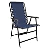 Caravan canopy suspension portable folding sports chair with bungee suspension and textaline fabric 300 pound weight capacity blue  urban country home decor