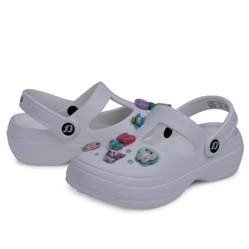 Image of DOCTOR EXTRA SOFT Women's Classic Charms Clogs /Sandals with Adjustable Back Strap for Adult | Comfortable & Light Weight | Stylish & Anti-Skid |Waterproof & Everyday Use Mules for Girls & Ladies D-511