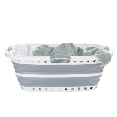Lakeland Collapsible Hipster Laundry Basket 37L – Squashes Flat For Space-Saving Storage & Hip Rest