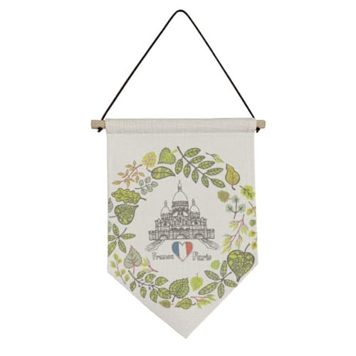 Toile Basilique de Paris drapeau suspendu illustration pour art mural