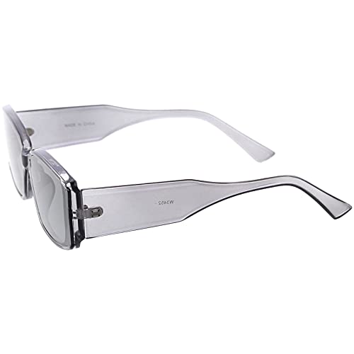 zeroUV - Sporty Chic Neutral Colored Lens Rectangle Sunglasses D2753