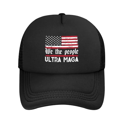 Ultra MAGA - We The People Adjustable Baseball Hat Black Outdoor Uv Protection