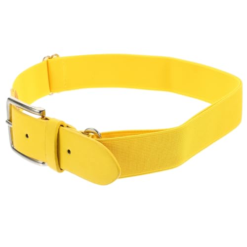 Ceinture de softball élastique avec anneau métallique inoxydable et similicuir réglable