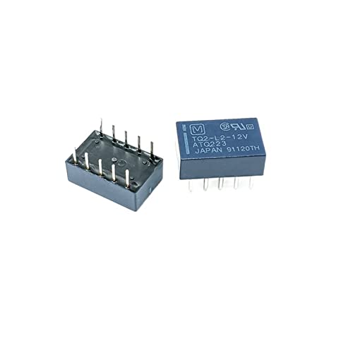 POWTAXBJGD 1PC Relay TQ2-L2-5V TQ2-L2-12V 3V Two Open Two Closed 10-pin 1A Double Coil Magnetic(Size:TQ2-L2-3V)