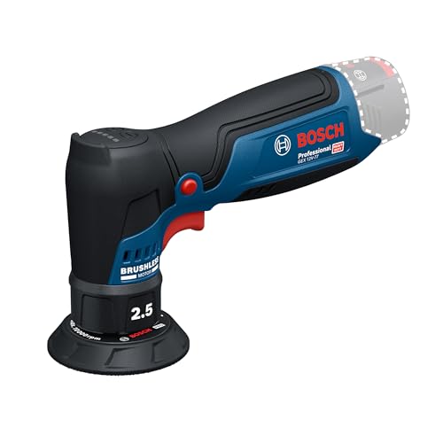 Bosch Professional 12V System Ponceuse excentrique sans fil GEX 12V-77 (inclus support plateau velcro monté de 77 mm, clé de serrage)