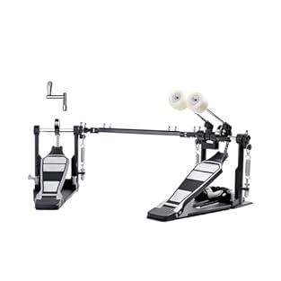 Suitable for multiple drummers - The kick drum pedal for jazz drums and electric drum lovers to practice drum pedals. Easy to use - The double bass drum pedal is easy to install, with little adjustment out of the box. Double chain drum kick pedal - T...
