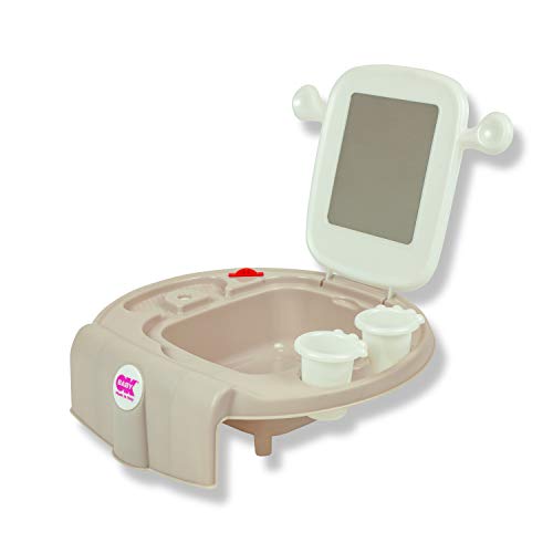 OKBABY Space Mini Lavabo pour Enfants, Se Fixe à la Baignoire ou au Bidet, Gris