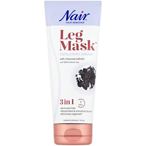 Nair Leg Mask Cream with Charcoal & Clay Cover