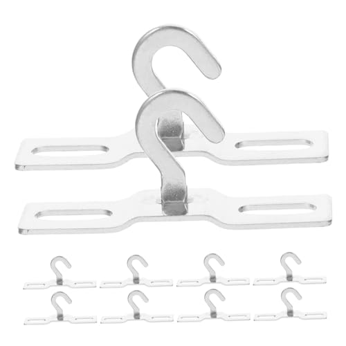 TOBBOMEY 10個 頑丈属製フラットプレートフック ネジ固定対応 簡単設置可能 天井壁掛け用 多用途吊り下げ具 ホームオフィスショップ向けスペ