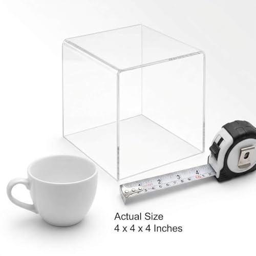 Soporte para manualidades transparente QWORK con elevación estable de acrílico 8 piezas 4