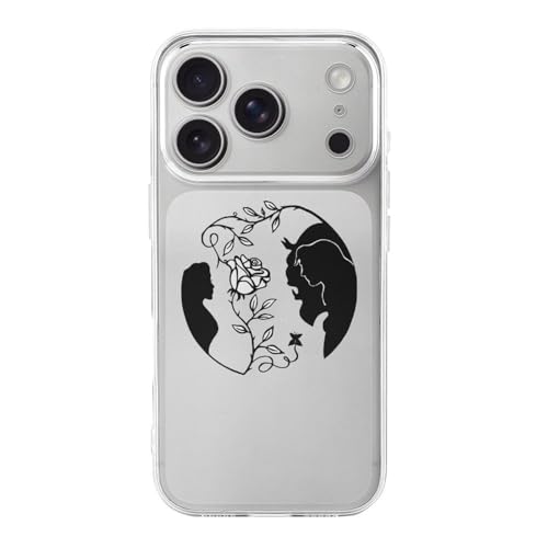 iPhone17Pro用ケース 美女と野獣 アイフォン17Pro用カバー TPUカバー スマホケース 薄型 軽量 透明シェル 耐久性 おしゃれ ワイヤレス充電