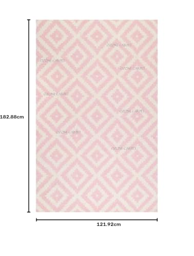 Image of Hand Tufted Wool Carpets Anti Shedding Rug Modern Carpets for Living Room Size 4x6 Feet