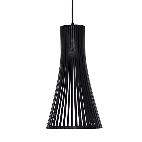 Lustre bambou LED suspendu de style moderne pour bureau et couloir