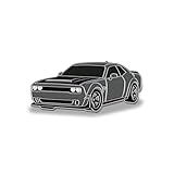 Dodge Challenger SRT Demon Enamel Pin - Muscle Car Lapel Pin - For Hats, Backpacks & Shirts (Gray)