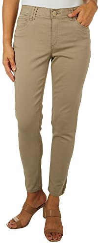 Democracy Womens 28 in. Ab-Tech Elastic Waist Jeans 4 Light Brown