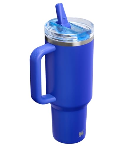 Image of STANLEY Quencher ProTour Flip Straw Tumbler with Leakproof Lid 40 oz | Built-In Straw & Handle | Cupholder Compatible for Travel | Insulated Stainless Steel Cup | BPA-Free | Cobalt