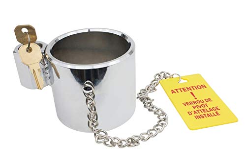 Mytee Products 5Th Wheel King Pin Lock - Heavy Duty Chromed Solid Steel Anti Theft For Rvs, Container, Trailers With Warning Tag & 2 Keys (4 - Pack) #TOP3