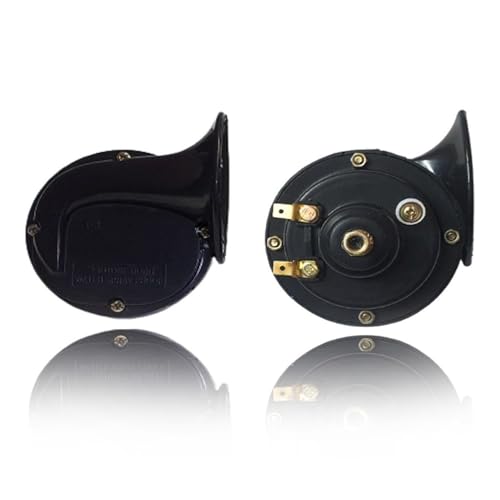 Driftsaver Super Loud Horn for Cars, Bikes, Scooty, High Sound Horn Black Wind Tone Horns (Set of 2 Pcs, 2V, 420/500 Hz, 105-118 DB)