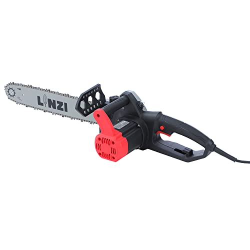 LINZI Electric Chainsaw 1300W 16-Inch Guide Bar and Blade Chain, Portable Corded Chain Saw with Extra Chain for Garden Trees Wood Cutting 101732 - 3
