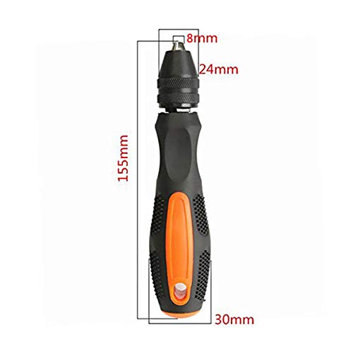 A-016 outil de foret à main à mandrin réglable de mandrin de 0,5 à 8 mm avec modèle de clé sans étau de mandrin à serrage automatique, tournevis