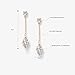 Voaino 18K Gold Plated Cubic Zirconia Crystal Dangle Earrings for Women Hypoallergenic Long Marquise Diamond Drop Earrings Elegant Dangling Earrings for Bridal Minimalist Wedding Jewelry