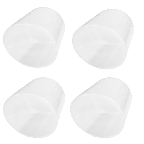 Image of 4Pcs Rubber End Caps ID 44mm (1-3 /4 inch) Clear Flexible Protective Caps Soft Elastic Dustproof Cover for Rod Tube Screw Bolt