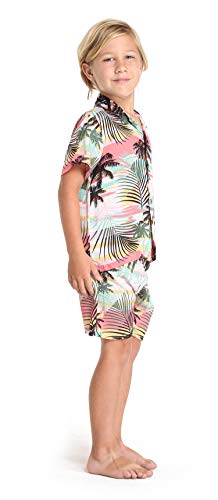 Image of Boys' Aloha Shirt Cabana Set in Signature Prints | Button Front Shirt; Soft Rayon Fabric; Signature Tropical Prints; Lightweight Comfort; Vacation Ready