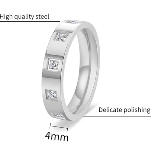 Jude Jewelers 4mm Stainless Steel Stackable Eternity Style Wedding Band Promise Anniversary Statement Ring2