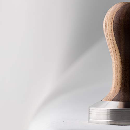 Lelit PLA481W Tamper para filtros LELIT58, Acero Inoxidable, Mango de Madera Bicolor - Imagen 7