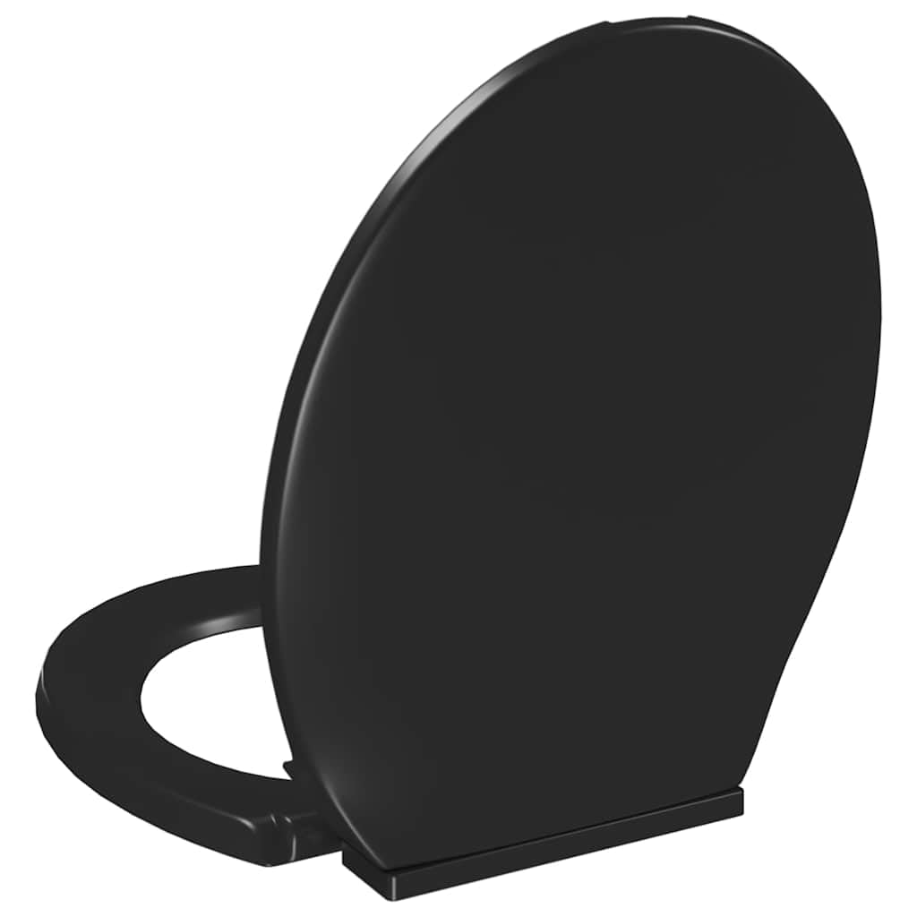 Deska sedesowa wolnoopadająca i Quick-Release w kolorze czarnym, wykonana z polipropylenu, 42,5 x 34 cm, idealnie dopasowana do WC dla gości i łazienki z funkcją Softclose i łatwe czyszczenie