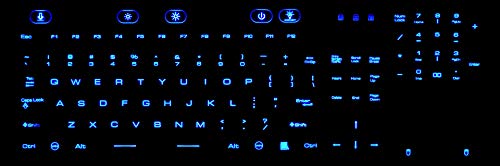 Dsi Led Backlit Keyboard With Touchpad Ip68 Waterproof Silicone Jh-Ikb110Bl, Black #TOP3