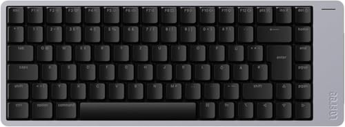 LOFREE Flow2 Low-Profile Mechanik-Tastatur(Deutsches Layout) - Aluminiumlegierung mit Pulse Taktil-Schaltern. Aufladbare kabellose Tastatur mit 3 Verbindungsmodi - Für Win&Mac (Spacegrey 84)
