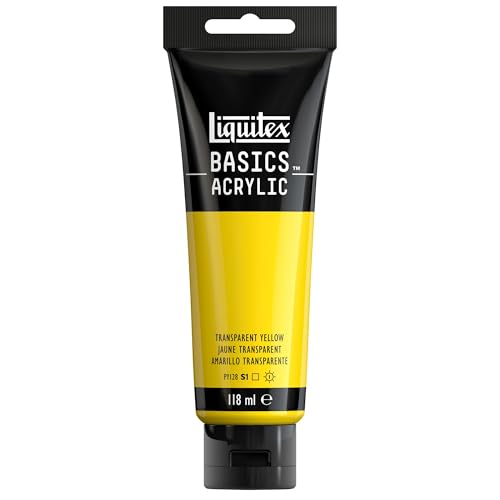 LIQUITEX Basics Acrylic Paint, Transparent Yellow, 118 ml Tube