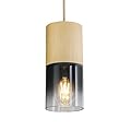 LINSEEDS Gold Pendant Light Fixtures, Adjustable Modern Black Pendant Lights for Kitchen Island, Industrial Glass Pendant Lights for Dining Table Hallway Bedroom Living Room,1 Pack