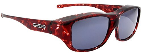 Jonathan Paul Quamby Large Polarized Over Sunglasses ; Claret-Tortoise & Polarvue Gray