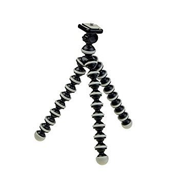 Asien (TM) Octopus Tripod with Adapter for Gopro Hero 3+/3/2/1 - Black + White