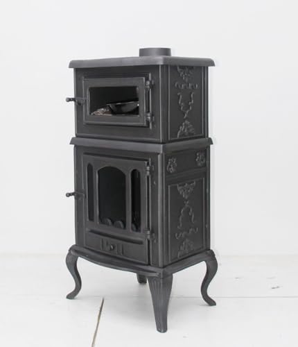 Dorello MF80 Cast Iron Wood Burning Stove for Camping, Cabin & Garden, Heavy Duty Outdoor