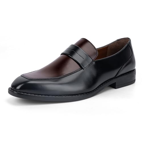 Image of LOUIS STITCH Men's Formal Shoes - Leatherette, Breathable Lining, Moccasins Style | Comfortable for Business, Casual, Parties | Double Tone Finishing (SXMCDS)