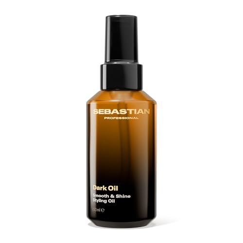 Sebastian Professional Dark Oil Smooth and Shine Styling Oil | Infused with Sandalwood Cedarwood & Argan Oils | 3.3 fl oz