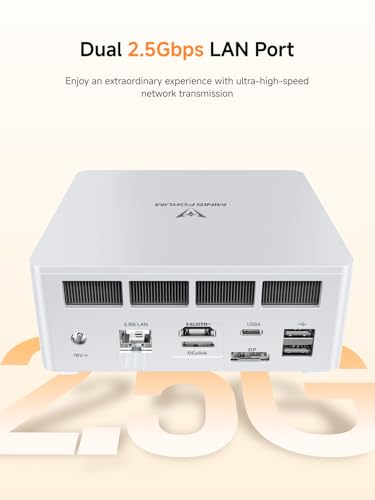 Image of MINISFORUM UM880 Plus Mini PC Barebone with AMD Ryzen 7 8845HS (8C /16T, up to 5.1GHz), Mini Computer Dual DDR5 RAM M.2 PCIe4.0 SSD Slots, OCuLink, 5xUSB Port, Triple Display with HDMI+DP+USB4, WiFi6e