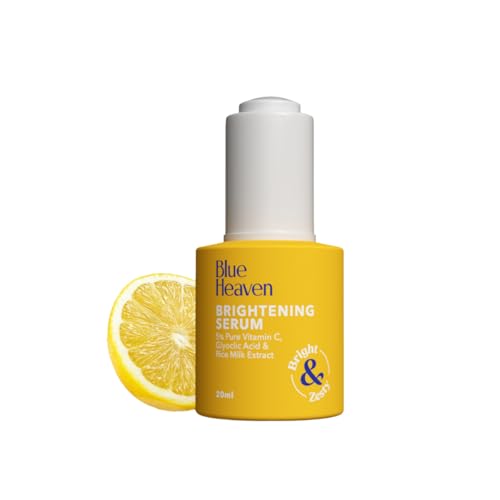 Image of Blue Heaven Brightening 5% Vitamin C Face Serum for Brightening & Glowing Skin | Improves Hydration & Reduces Blemishes | Face Serum for Men and Women, 20ml