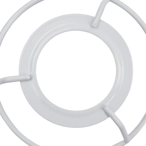 Image of KUMGROT 3.94 Inch Lamp Shades, Creative Harp Shade, Metal Iron Lamp for Bedroom And Living Room Lamps, 2 Set White Shade Frame