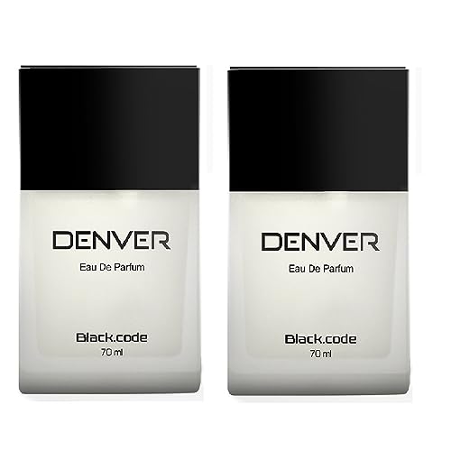 Image of DENVER Black Code Perfume For Men - 60ML Each, Pack Of 2| Long Lasting Perfume Body Scent For Men