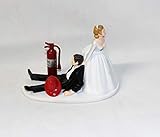 Wedding reception party humorous Fireman Firefighter Cake Topper