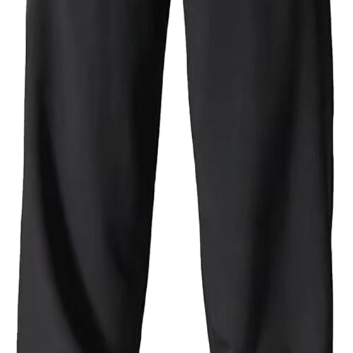 Men's Comfort Breathable Straight Leg Pants Lightweight Sweatpants Outdoor Pants Elastic Waist Spring Fall Trousers3