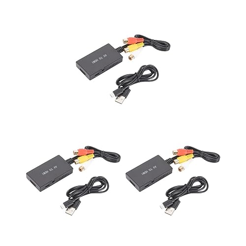 Convertisseur RCA vers composite analogique lot de 3 adaptateurs pour moniteur